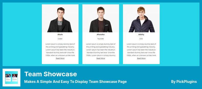 Team Showcase Plugin - Makes A Simple And Easy To Display Team Showcase Page