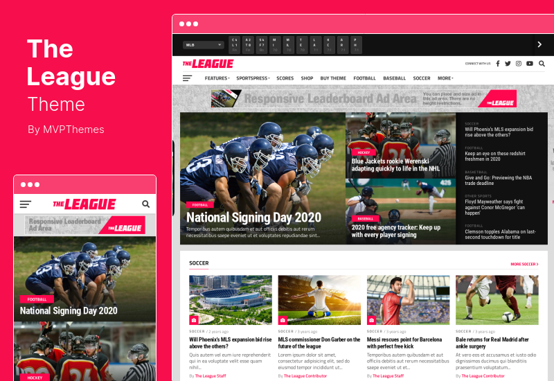 The League Theme - Sports News Magazine WordPress Theme