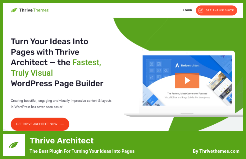 Thrive Architect Plugin - The Best Plugin for Turning Your Ideas Into Pages