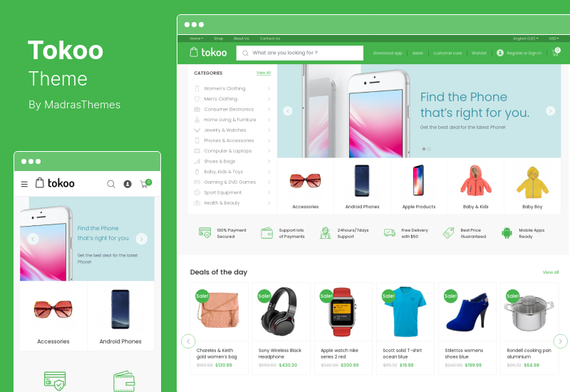 Tokoo Theme - Electronics Store WooCommerce Theme for Affiliates, Dropship Multivendor Websites