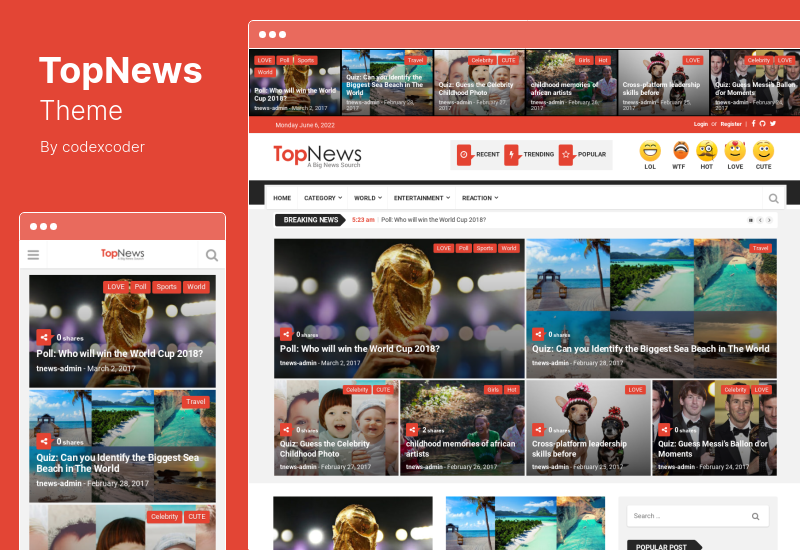 TopNews Theme - News Magazine Newspaper Blog Viral  Buzz WordPress Theme