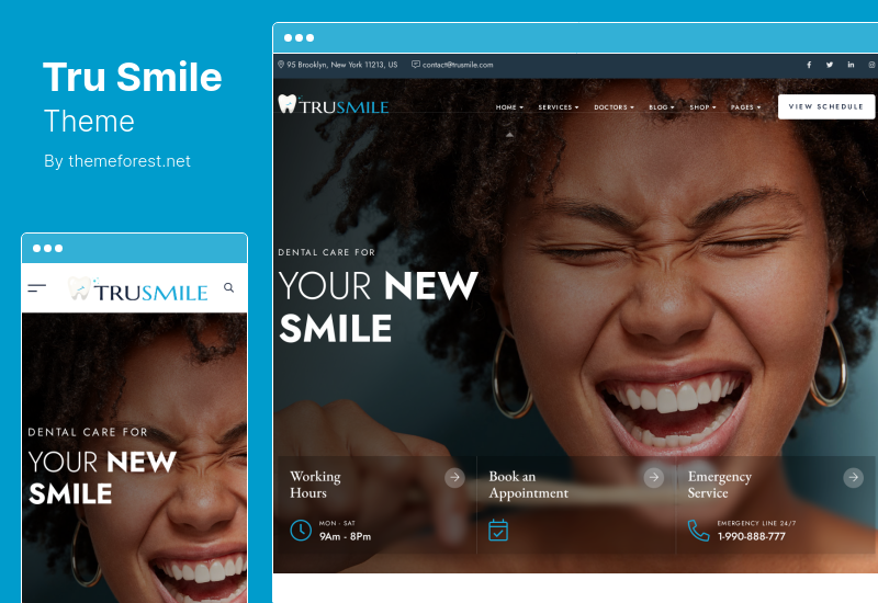 TruSmile Theme - Dentist WordPress Theme