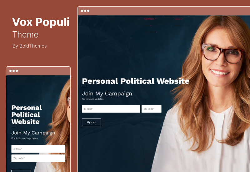 Vox Populi Theme - Political Party, Candidate Grassroots WordPress Theme