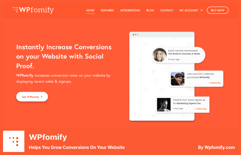 WPfomify Plugin - Helps You Grow Conversions On Your Website