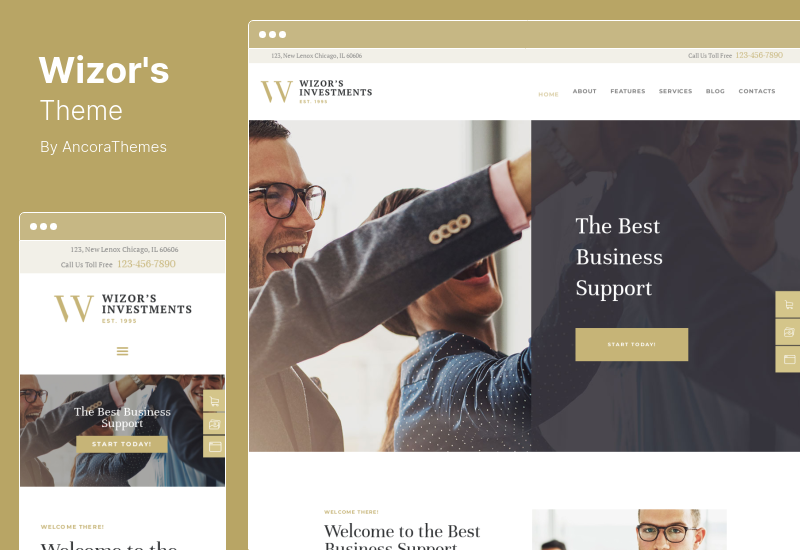 Wizor's Theme - Investments & Business Consulting Insurance WordPress Theme