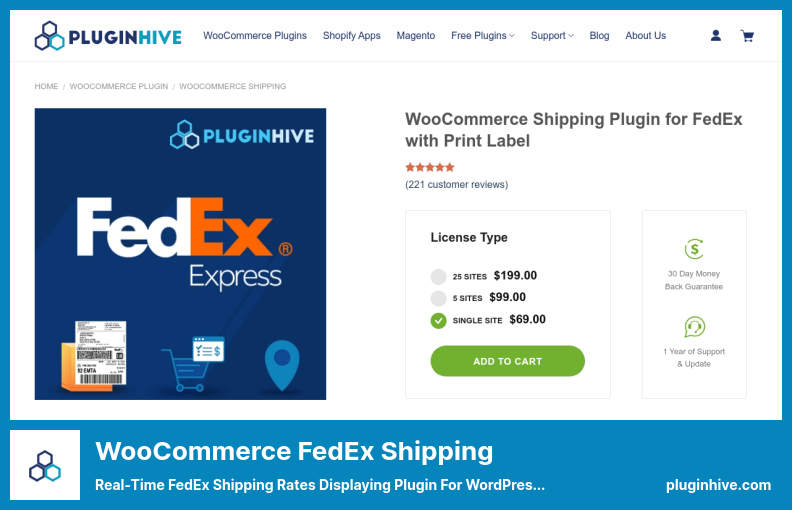 WooCommerce Shipping Plugin for FedEx with Print Label Plugin - Real-Time FedEx Shipping Rates Displaying Plugin for WordPress