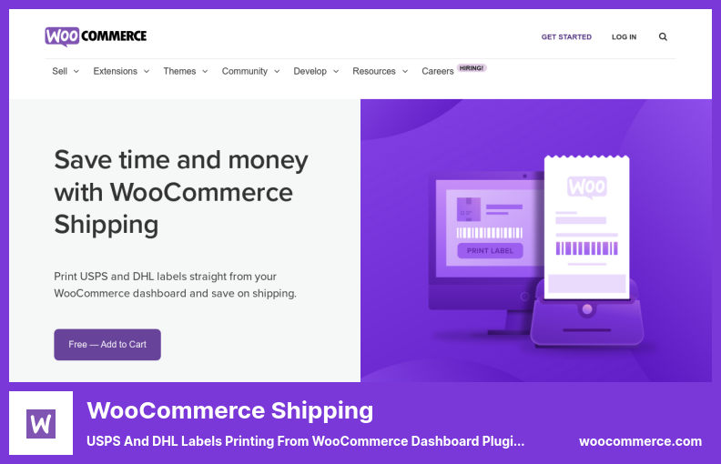 WooCommerce Shipping Plugin - USPS and DHL Labels Printing From WooCommerce Dashboard Plugin