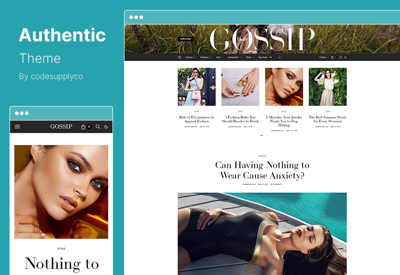 Authentic Theme - Lifestyle Blog  Magazine WordPress Theme