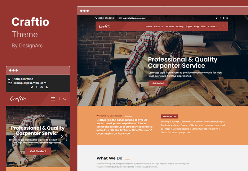 Craftio Theme - Carpenter WordPress Theme