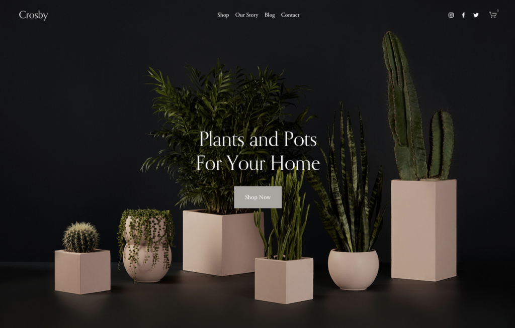 Crosby online Squarespace template