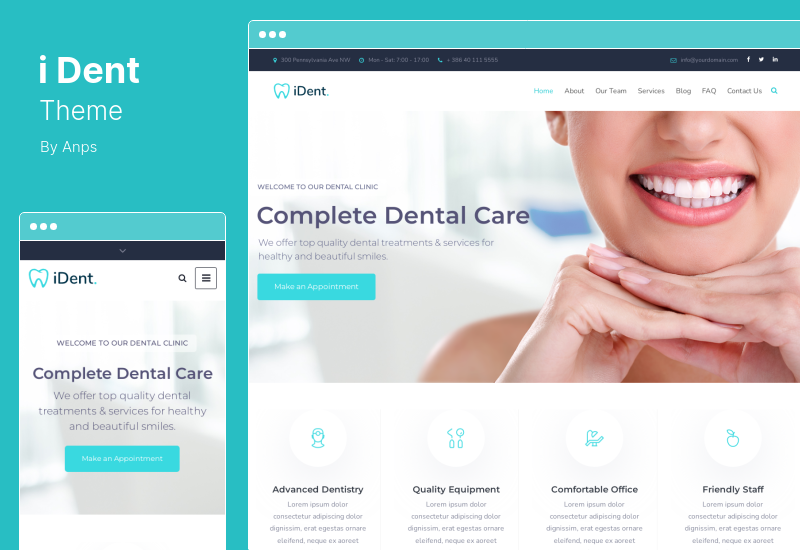 iDent Theme - Dentist & Medical WordPress Theme