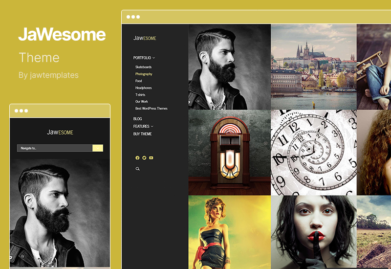 JaWesome Theme - Design  Product Portfolio WordPress Theme