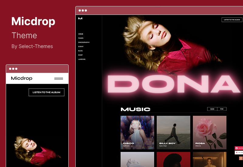 Micdrop Theme - Music WordPress Theme