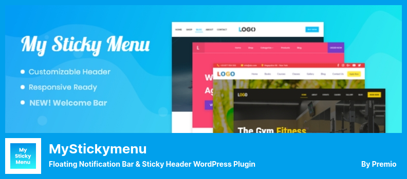 myStickymenu Plugin - Floating Notification Bar & Sticky Header WordPress Plugin