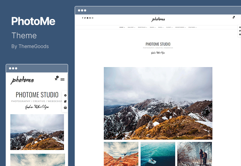 PhotoMe Theme - Photography Portfolio WordPress Theme