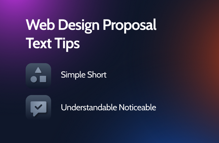 web design proposal text tips