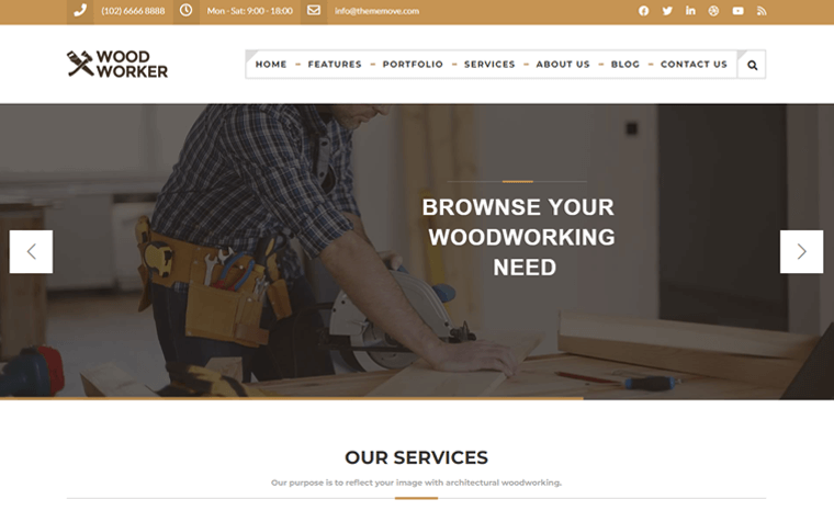 WoodWorker - Best Carpenter WordPress themes