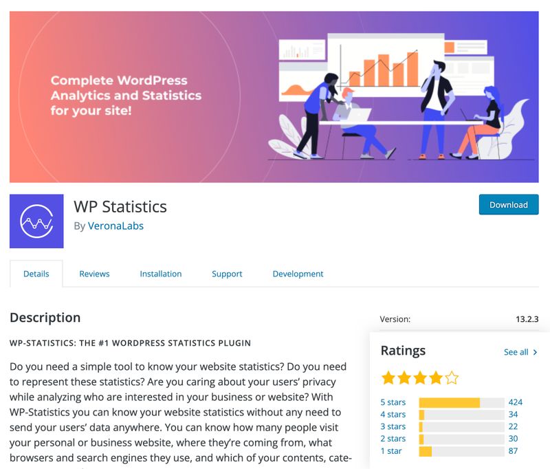 WP Statistics plugin
