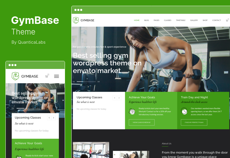 GymBase Theme - Gym Fitness WordPress Theme