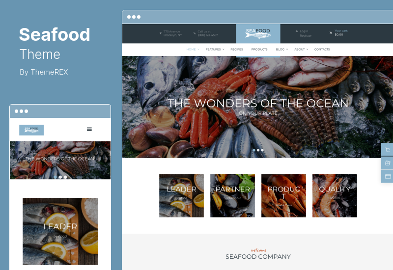 Seafood Theme - Seafood Company & Fish Restaurant WordPress Theme
