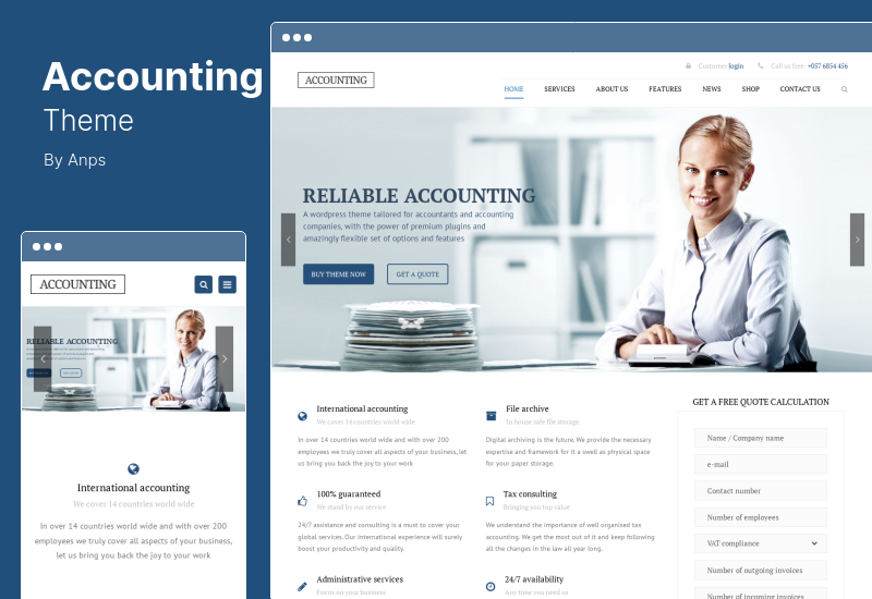 Accounting Theme - Business, Consulting Finance WordPress Theme