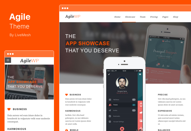 Agile Theme - Multi-Purpose App Showcase WordPress Theme