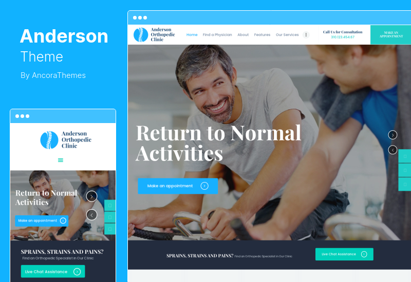 Anderson Theme - Orthopedic Clinic & Medical Center WordPress Theme