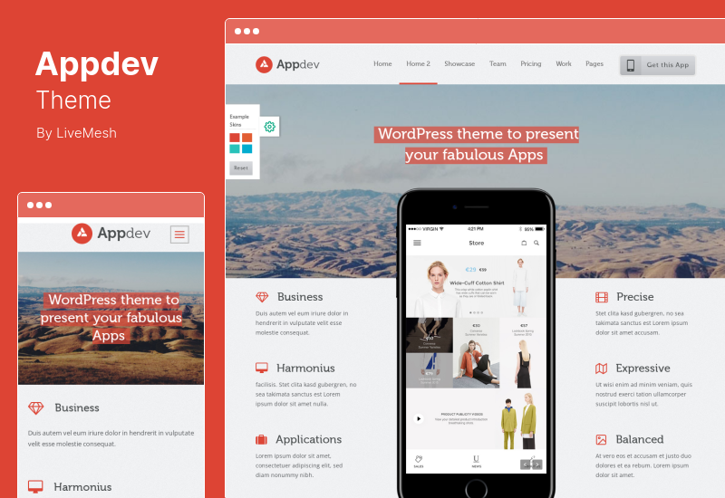 Appdev Theme - Mobile App Showcase WordPress Theme