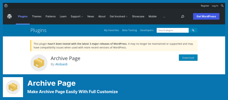 Archive Page Plugin - Make Archive Page Easily With Full Customize