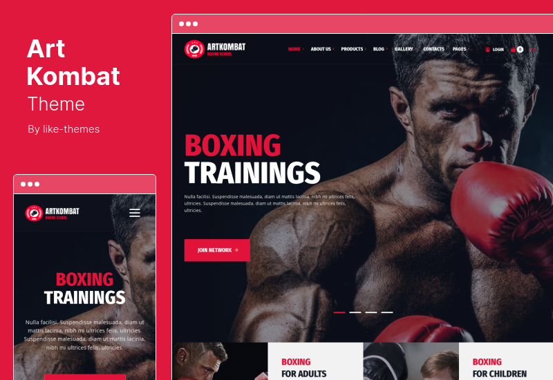 ArtKombat Theme - Boxing School and Martial Arts WordPress Theme