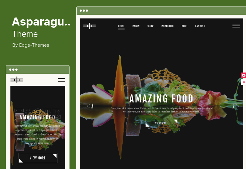 Asparagus Theme - Modern Restaurant WordPress Theme