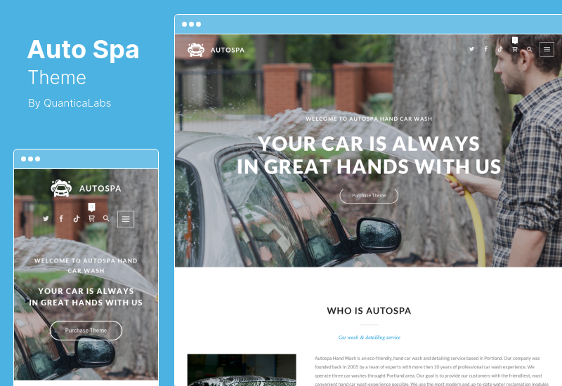 Auto Spa Theme - Car Wash Booking WordPress Theme