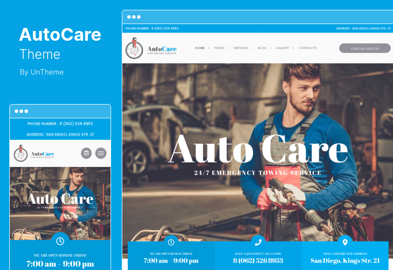 AutoCare Theme - Auto Service WordPress Theme