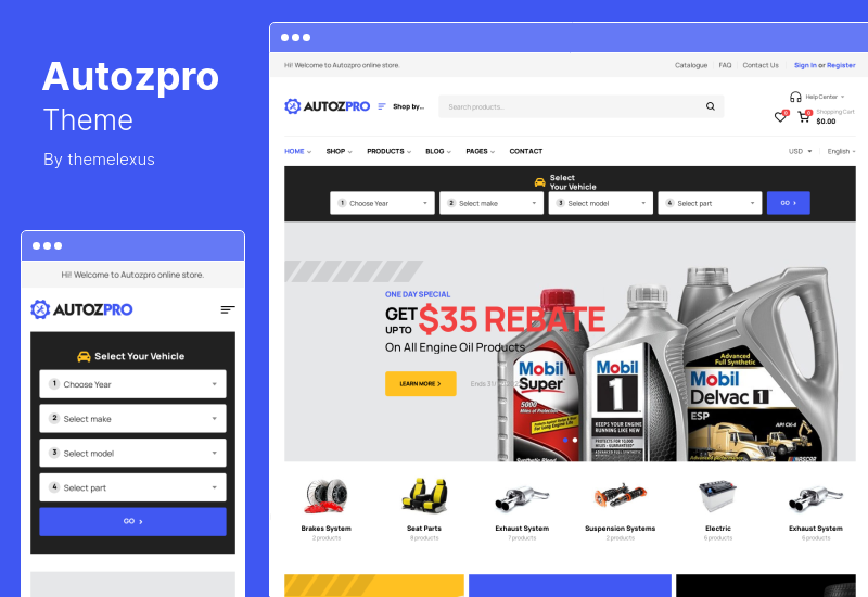 Autozpro Theme - Auto Parts WooCommerce WordPress Theme