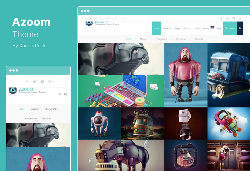 Azoom Theme - Multipurpose Animation Builder WordPress Theme