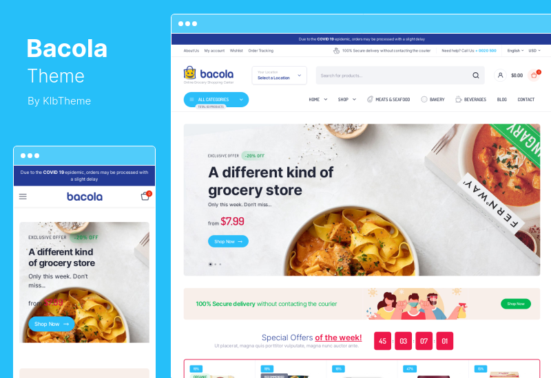 Bacola Theme - Grocery Store and Food eCommerce Theme