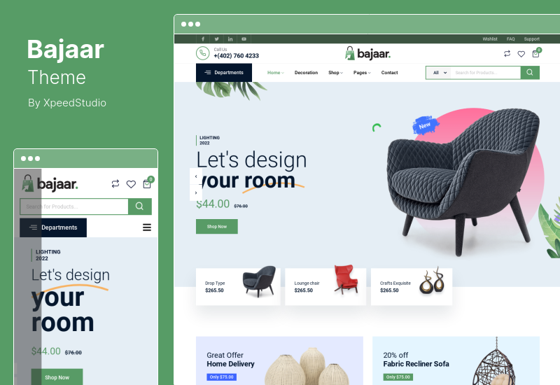 Bajaar Theme - Highly Customizable WooCommerce WordPress Theme