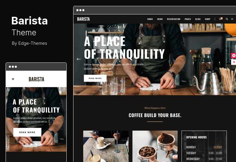 Barista Theme - Modern WordPress Theme for Cafes and Coffee Shops Bars