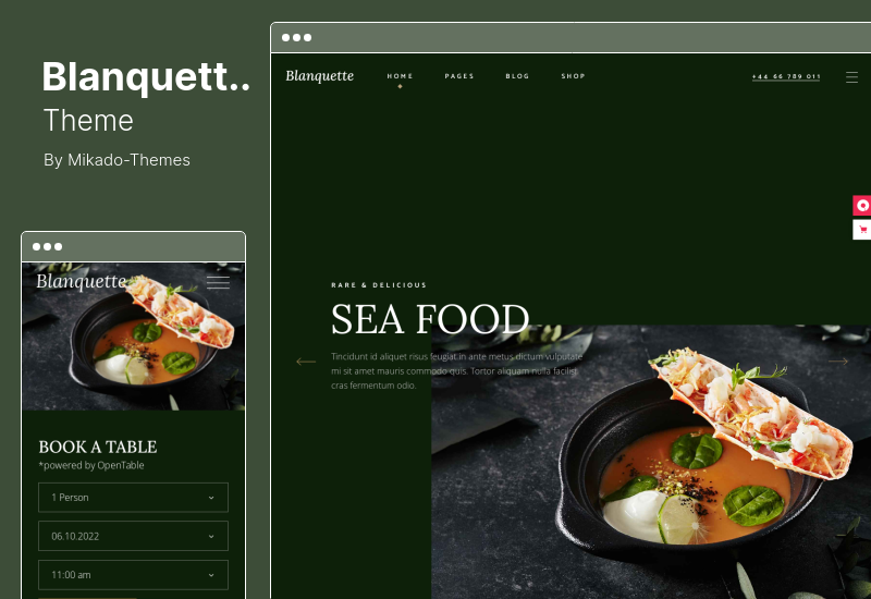 Blanquette Theme - Restaurant WordPress Theme