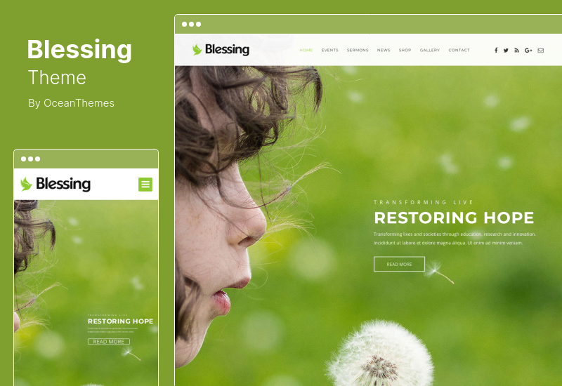 Blessing Theme - Responsive WordPress Theme for Church Websites