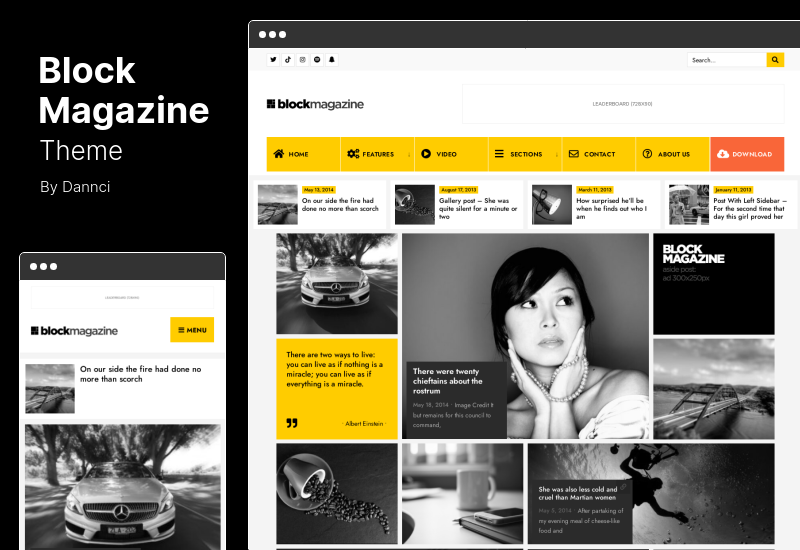 Block Magazine Theme - Flat and Minimalist Blog WordPress Theme