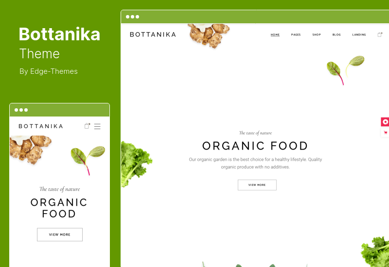 Bottanika Theme - Organic Food Store WordPress Theme