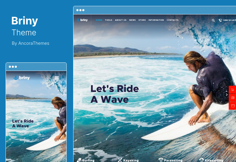 Briny Theme - Scuba Diving School & Water Sports WordPress Theme