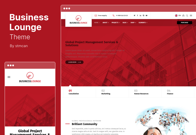 Business Lounge Theme - MultiPurpose Consulting  Finance WordPress Theme