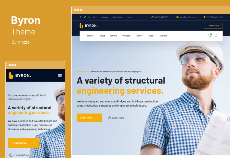 Byron Theme - Construction Engineering WordPress Theme