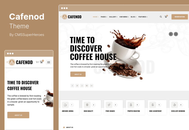 Cafenod Theme - Coffee Shop WordPress Theme