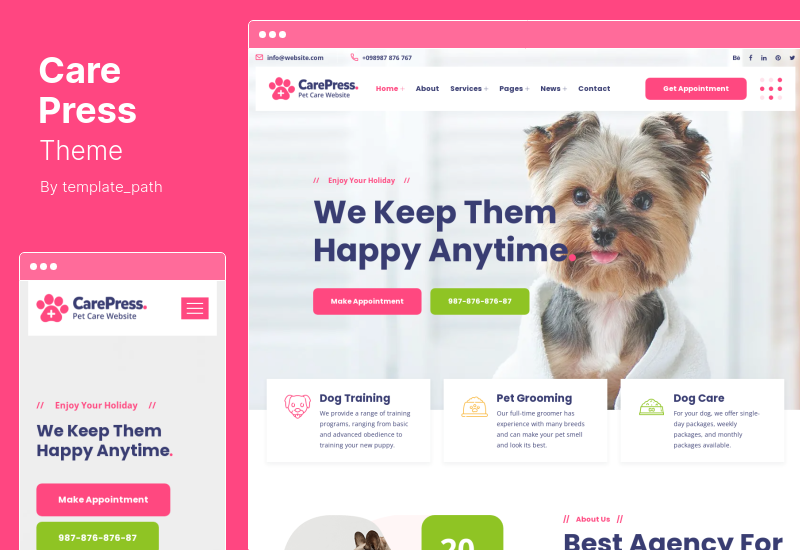 CarePress Theme - Pet Care WordPress Theme
