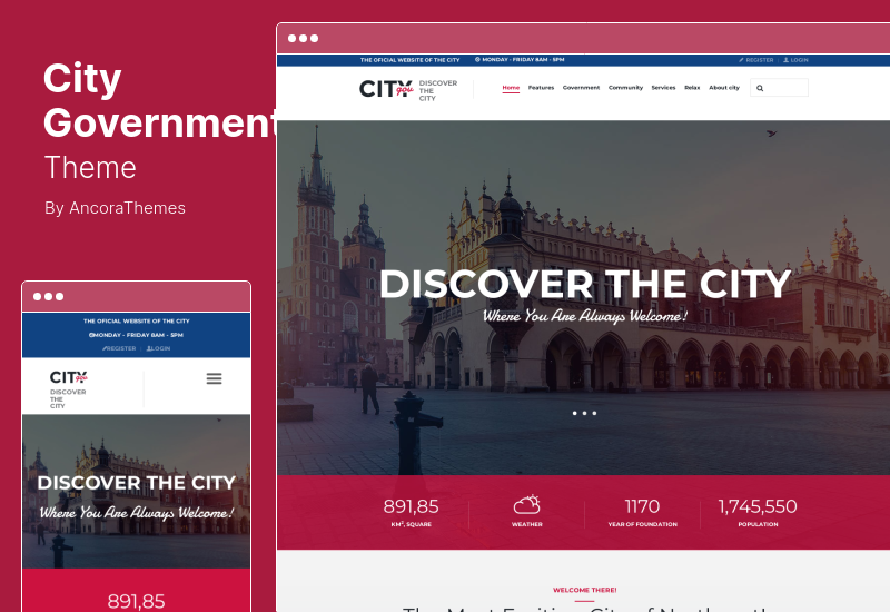 City Government Theme - City Government & Municipal Portal Political WordPress Theme