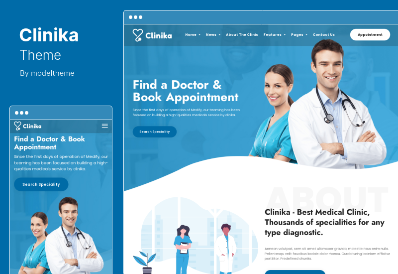 Clinika Theme - Medical Clinic WordPress Theme