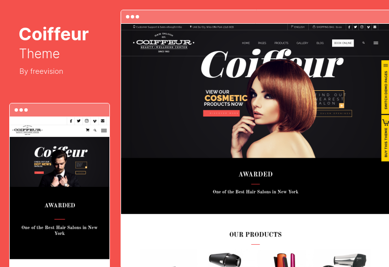 Coiffeur Theme - Hair Salon WordPress Theme